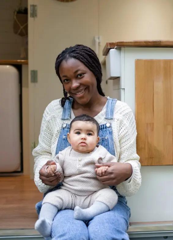 caregiver woman with child